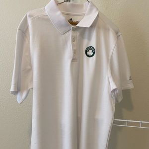 adidas Boston Celtics Polo Shirt (White)